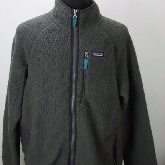 Patagonia Other - Patagonia Men's Large Retro Pile Jacket Gray Full Zip Sty 22800 Fleece Sz XL